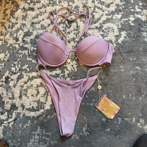 Neena Swim brand new (never worn) purple glitter bikini